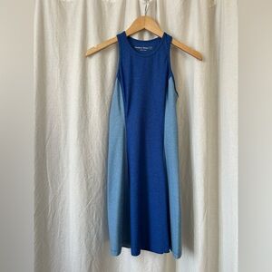 Outdoor Voices Women's Two-Tone Blue Midi Dress